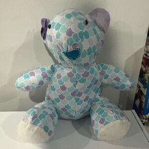 Mermaid scale teddy bear